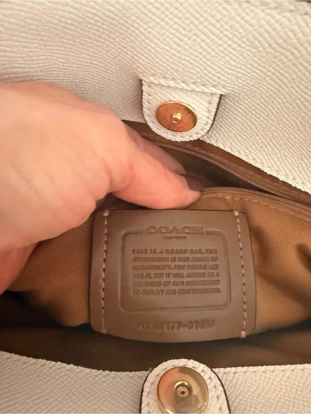 Coach Chalk Pebble Leather Dome Satchel with Gold Hardware